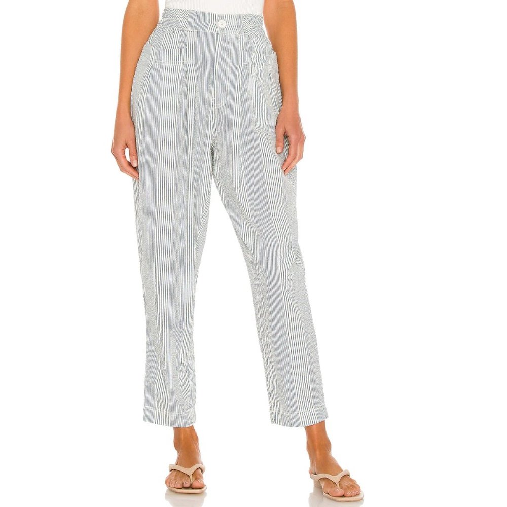 NWT: Free People - Make A Stand Trouser, womens striped pant with front pockets